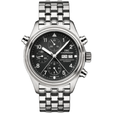 Pilot's Watch Doppelchronograph Stainless Steel / Black / English / Bracelet