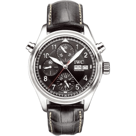 Pilot's Watch Spitfire Double Chronograph Stainless Steel / Black / English / Strap