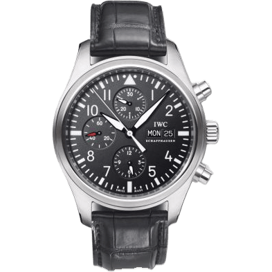 IWC Pilot's Watch Chronograph Stainless Steel / Black / Strap IW3717-01