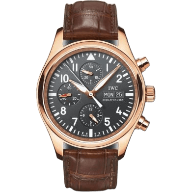 Pilot's Watch Chronograph Rose Gold / Black / Strap