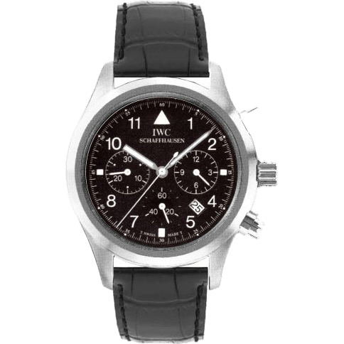 Pilot's Watch Chronograph Mecaquartz Stainless Steel / Black / Strap
