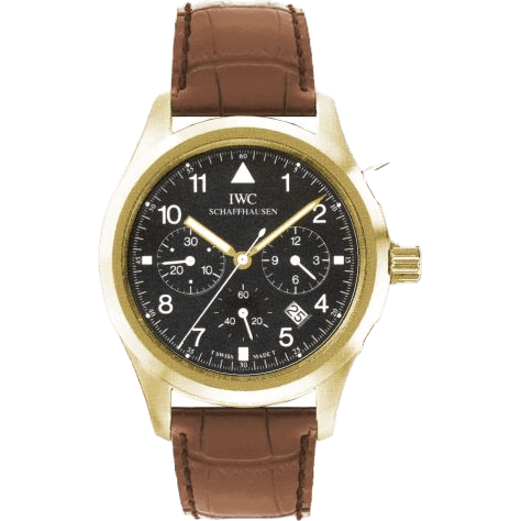 Pilot's Watch Chronograph Mecaquartz Yellow Gold / Black / Strap