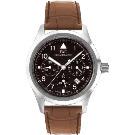 Pilot's Watch Chronograph Mecaquartz Stainless Steel / Black / Strap
