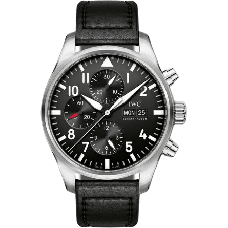 IWC Pilot's Watch Chronograph Stainless Steel / Black / Strap IW3777-09