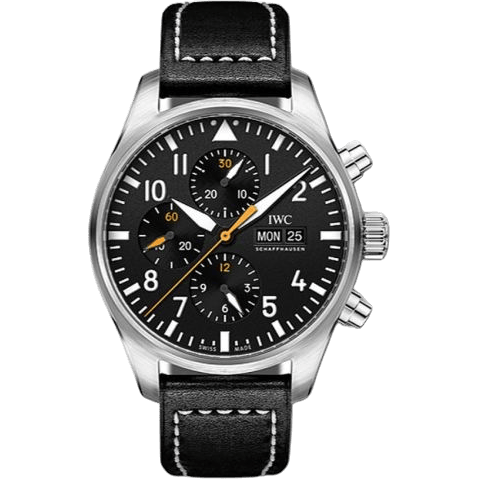 IWC Pilot's Watch Chronograph Stainless Steel / Black / Staffel 11 IW3777-27