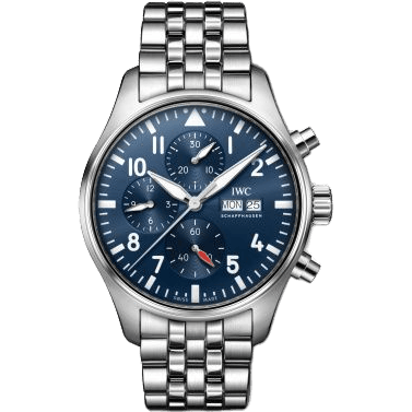 IWC Pilot's Watch Chronograph Stainless Steel / Blue / Bracelet IW3780-04