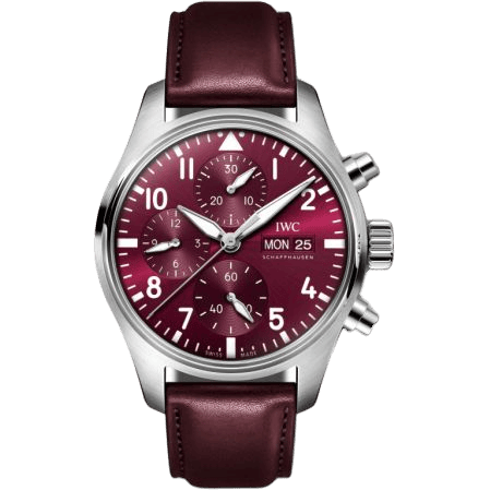 Pilot's Watch Chronograph 41 Stainless Steel / Burgundy / Chinese New Year