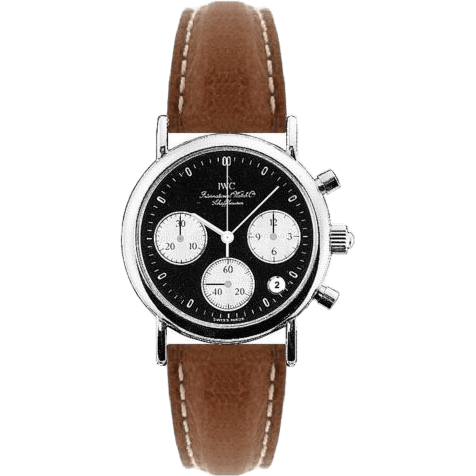 IWC Portofino Lady Chronograph MecaQuartz Stainless Steel / Black / Calf IW3730-05