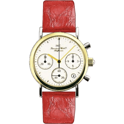 IWC Portofino Lady Chronograph MecaQuartz Stainless Steel / Yellow Gold / White / Alligator IW3730-12
