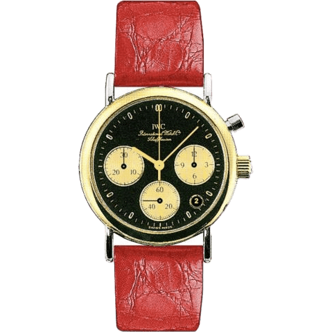 IWC Portofino Lady Chronograph MecaQuartz Stainless Steel / Yellow Gold / Black / Alligator IW3730-13