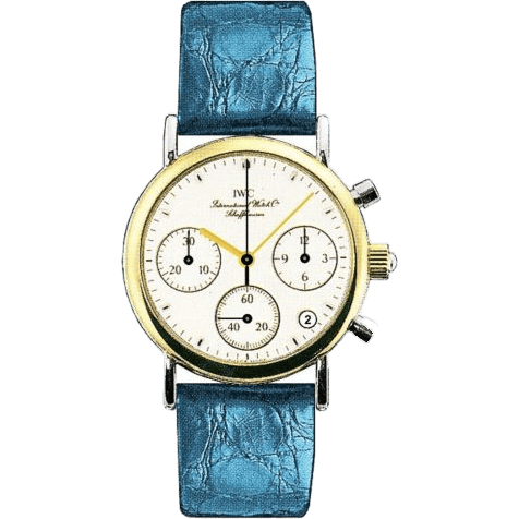 IWC Portofino Lady Chronograph MecaQuartz Stainless Steel / Yellow Gold / White / Alligator IW3730-14