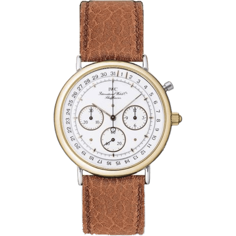 IWC Portofino Chronograph MecaQuartz Stainless Steel / Yellow Gold / White / Alligator IW3731-03