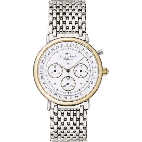 IWC Portofino Chronograph MecaQuartz Stainless Steel / Yellow Gold / White / Bracelet IW3731-04