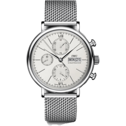 IWC Portofino Chronograph Stainless Steel / Silver / Mesh IW3910-05