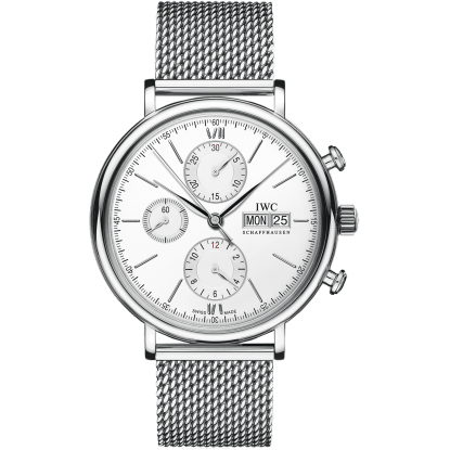 IWC Portofino Chronograph Stainless Steel / Silver / Milanese IW3910-32
