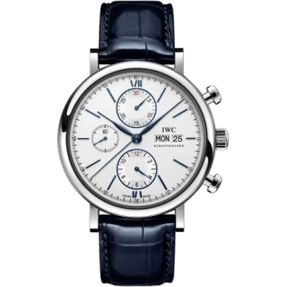 IWC Portofino Chronograph Stainless Steel / Silver - Blue IW3910-37
