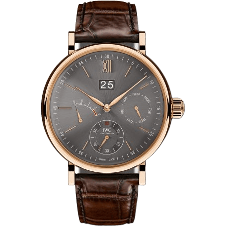 Portofino Hand-Wound Day & Date Red Gold