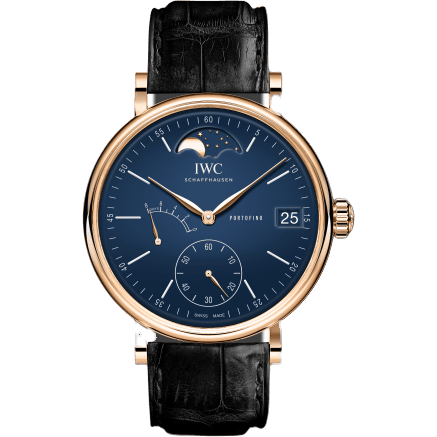 Portofino Hand-Wound Eight Days Moonphase 150 Years Red Gold / Blue