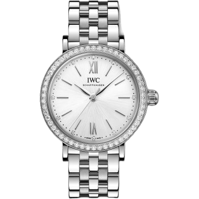 Portofino 34 Stainless Steel - Diamond / Silver / Bracelet
