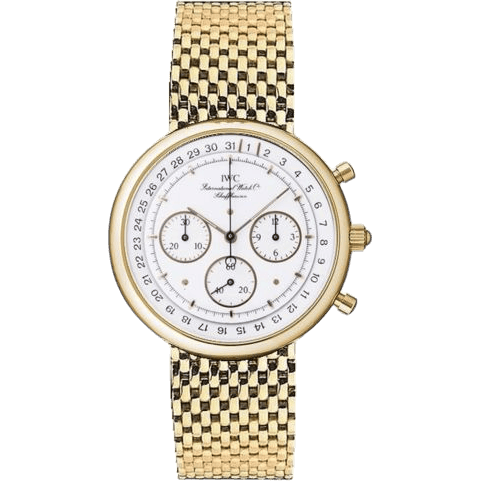 IWC Portofino Chronograph MecaQuartz Yellow Gold / White / Bracelet IW9551-01