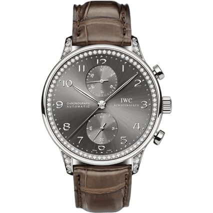 IWC Portuguese Chrono-Automatic White Gold / Ardoise / Diamond IW3714-39