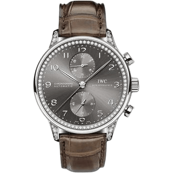 IWC Portuguese Chrono-Automatic White Gold / Ardoise / Diamond IW3714-41