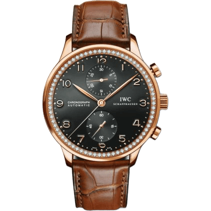 IWC Portuguese Chrono-Automatic Rose Gold / 80 Diamond IW3714-70