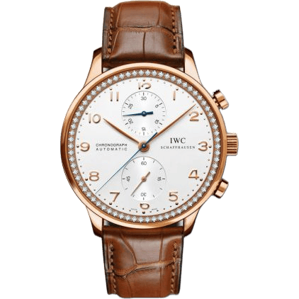 IWC Portuguese Chrono-Automatic Rose Gold / 80 Diamond IW3714-76