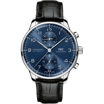 IWC Portuguese Chrono-Automatic Stainless Steel / Blue IW3714-91