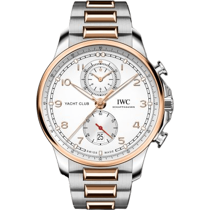 IWC Portugieser Yacht Club Chronograph Stainless Steel - Red Gold / Silver / Bracelet IW3907-03
