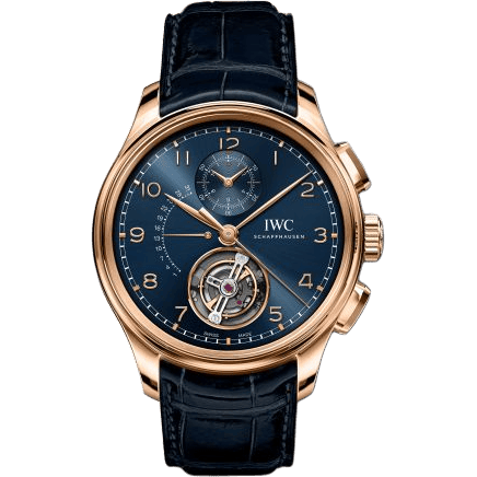 IWC Portugieser Tourbillon Rétrograde Chronograph Armor Gold / Blue / Boutique Edition IW3940-05