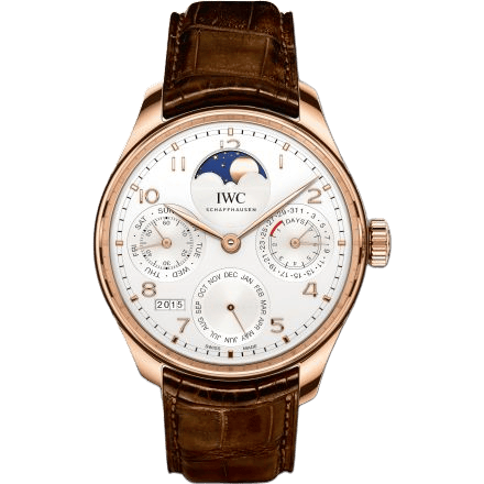 IWC Portugieser Perpetual Calendar Single Moon Red Gold / Silver IW5033-02