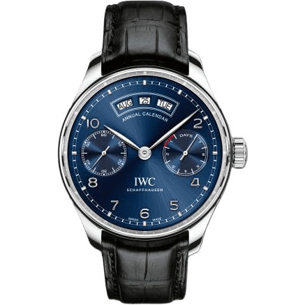 Portugieser Annual Calendar Stainless Steel / Blue