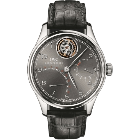 IWC Portuguese Tourbillon Mystère Rétrograde Platinum / Ardoise IW5044-01
