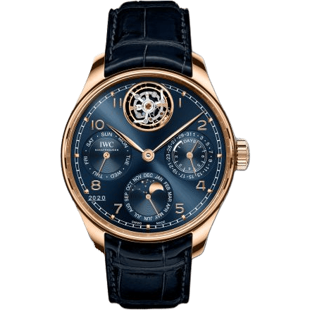 IWC Portuguese Perpetual Calendar Tourbillon Armor Gold / Blue / Boutique Edition IW5045-04