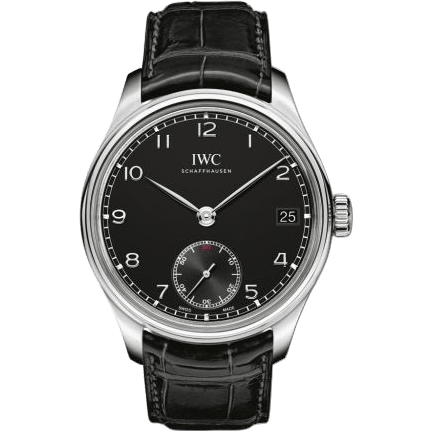 IWC Portuguese Hand-Wound Eight Days Stainless Steel / Black IW5102-02