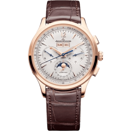 Master Control Chronograph Calendar Pink Gold / Silver / Alligator