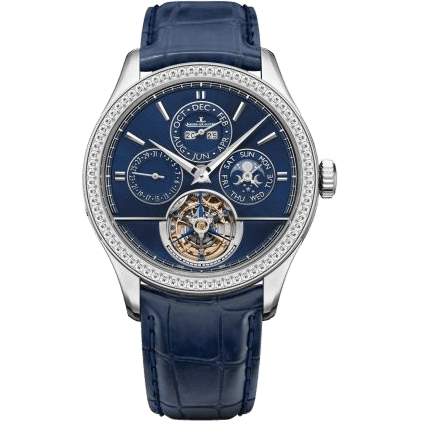 Jaeger-LeCoultre Master Grande Tradition Tourbillon Cylindrique Quantième Perpétuel Platinum - Diamond / Blue Q5246508