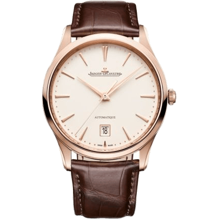 Jaeger-LeCoultre Master Ultra Thin Date Pink Gold / Eggshell / Alligator 1232510