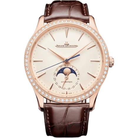 Jaeger-LeCoultre Master Ultra Thin Moon Pink Gold - Diamond / Eggshell / Alligator 1362502