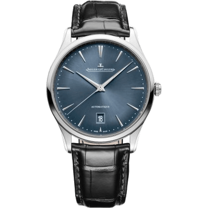 Jaeger-LeCoultre Master Ultra Thin Date Stainless Steel / Blue - Grey / Alligator Q1238480