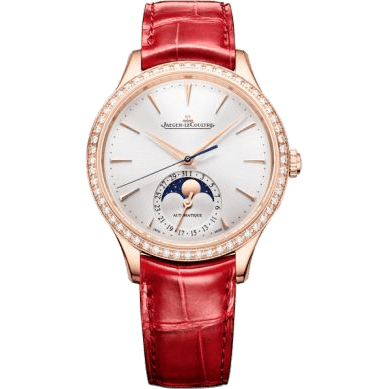 Jaeger-LeCoultre Master Ultra Thin Moon 36 Pink Gold - Diamond / Silver / Alligator Q124250J