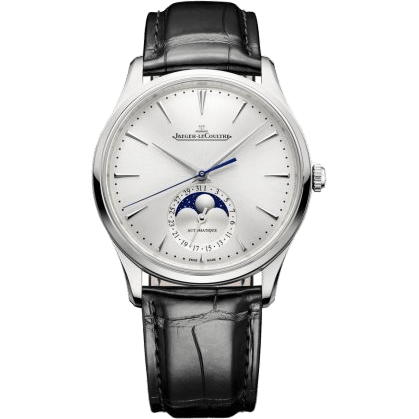 Jaeger-LeCoultre Master Ultra Thin Moon Stainless Steel / Silver / Alligator Q1368430