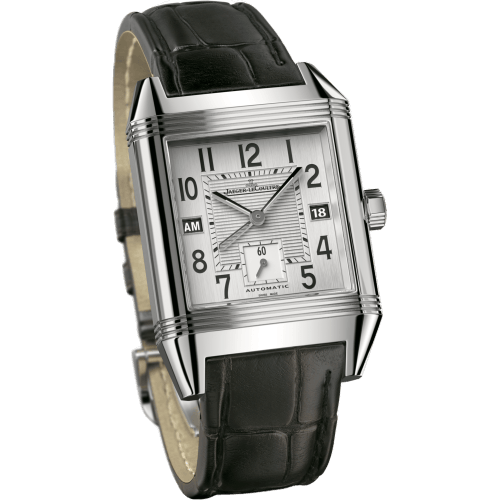 Jaeger-LeCoultre Reverso Squadra Hometime Stainless Steel / Silver / Alligator 7008420