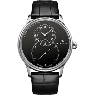 Grande Seconde 39 Black Enamel / White Gold