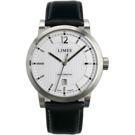 Chyros Automatic - Silvered / black leather strap