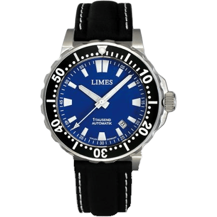 1Tausend Automatic Blue - Leather strap
