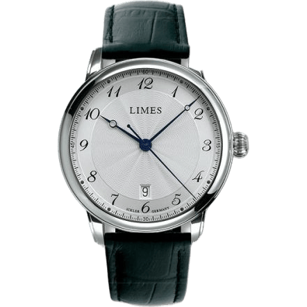 Limes Pharo Cartouche A - Silvered dial - Black leather strap U6282C-LA5.1