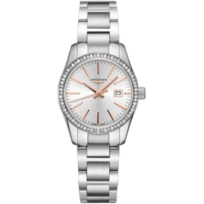 Conquest Classic Quartz 29.5 Stainless Steel - Diamond / Silver