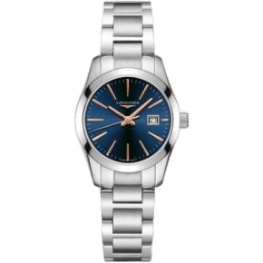 Conquest Classic Quartz 29.5 Stainless Steel / Blue
